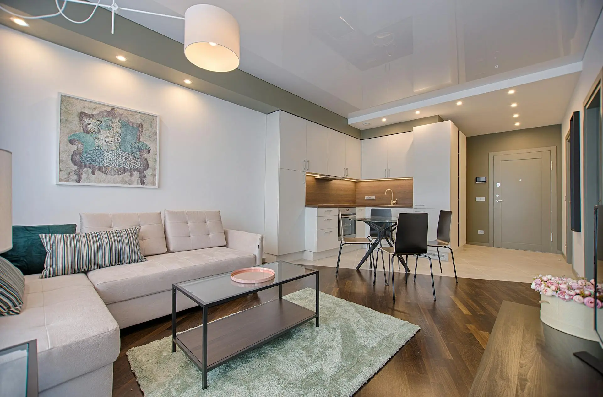 A beautifully staged living room ready for a real estate listing photo shoot