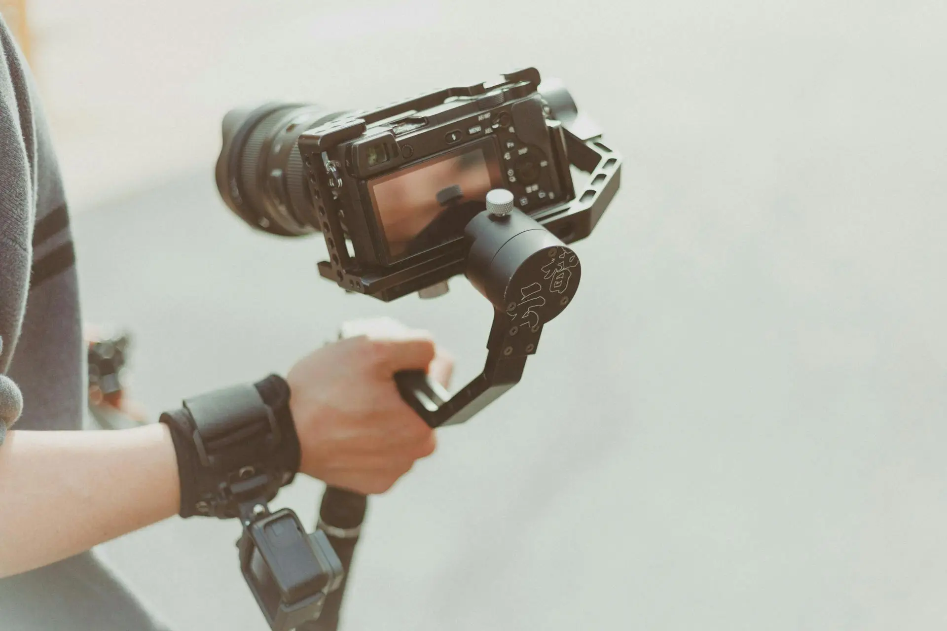 A real estate agent recording a video for social media